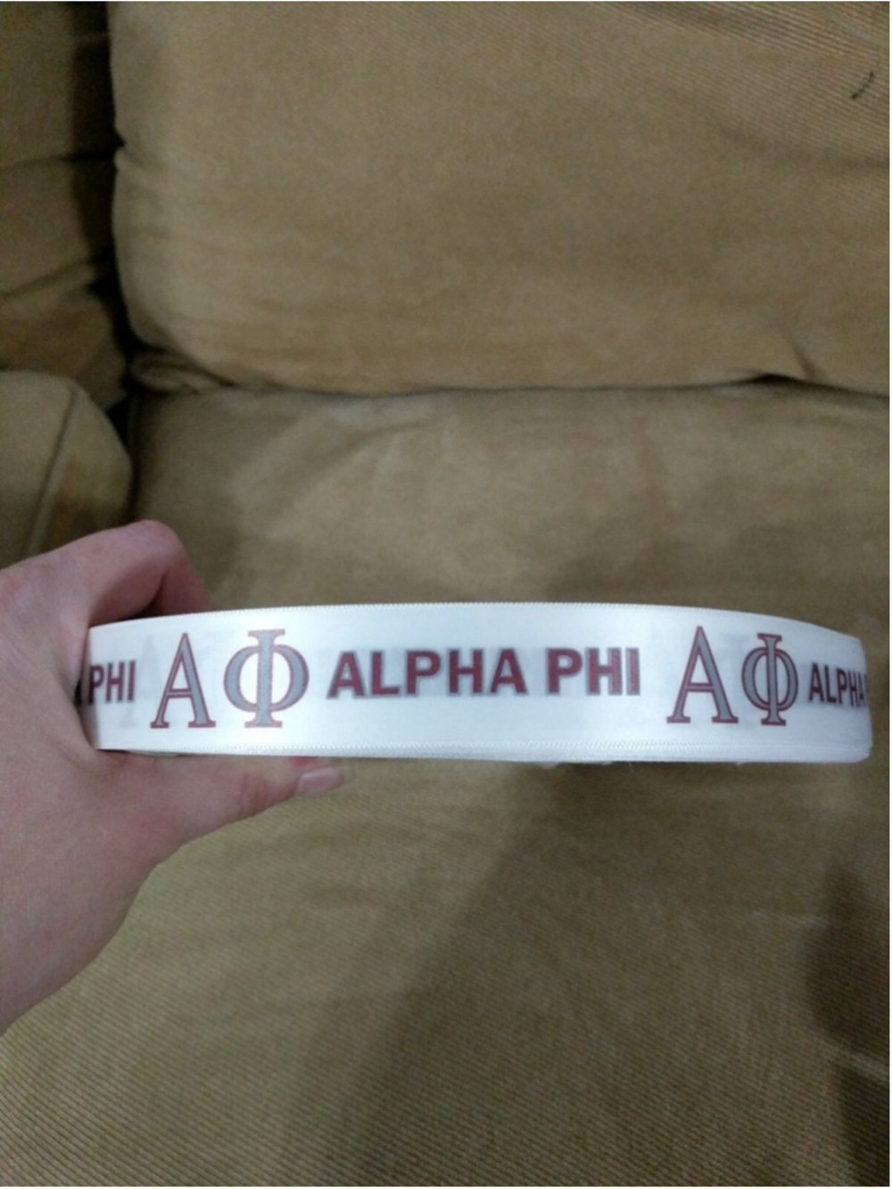 Alpha Phi - 7/8" Ribbon - 10 yards
